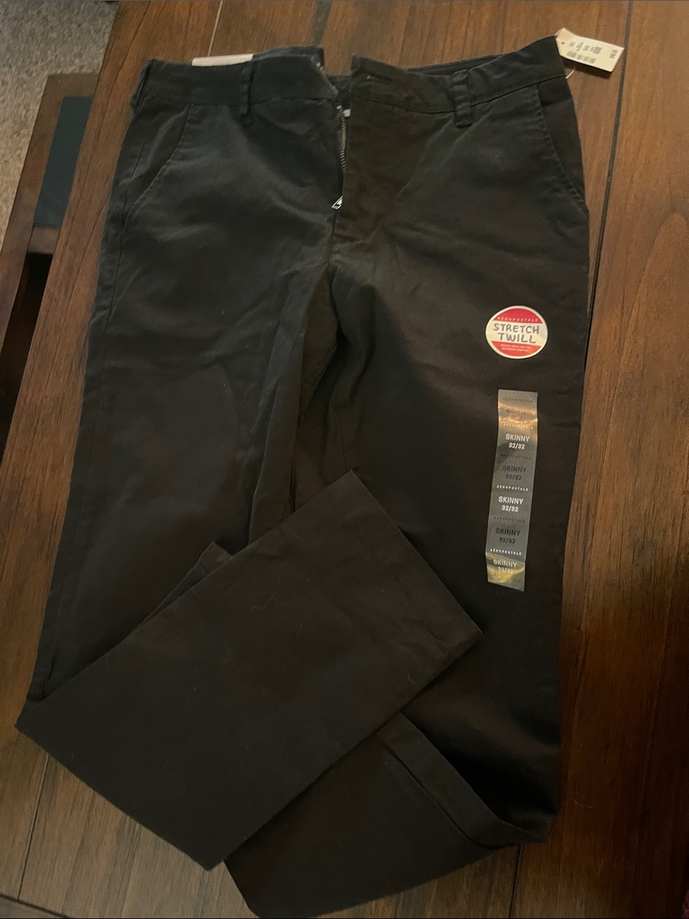 Aeropostale Black Stretch Twill Chinos